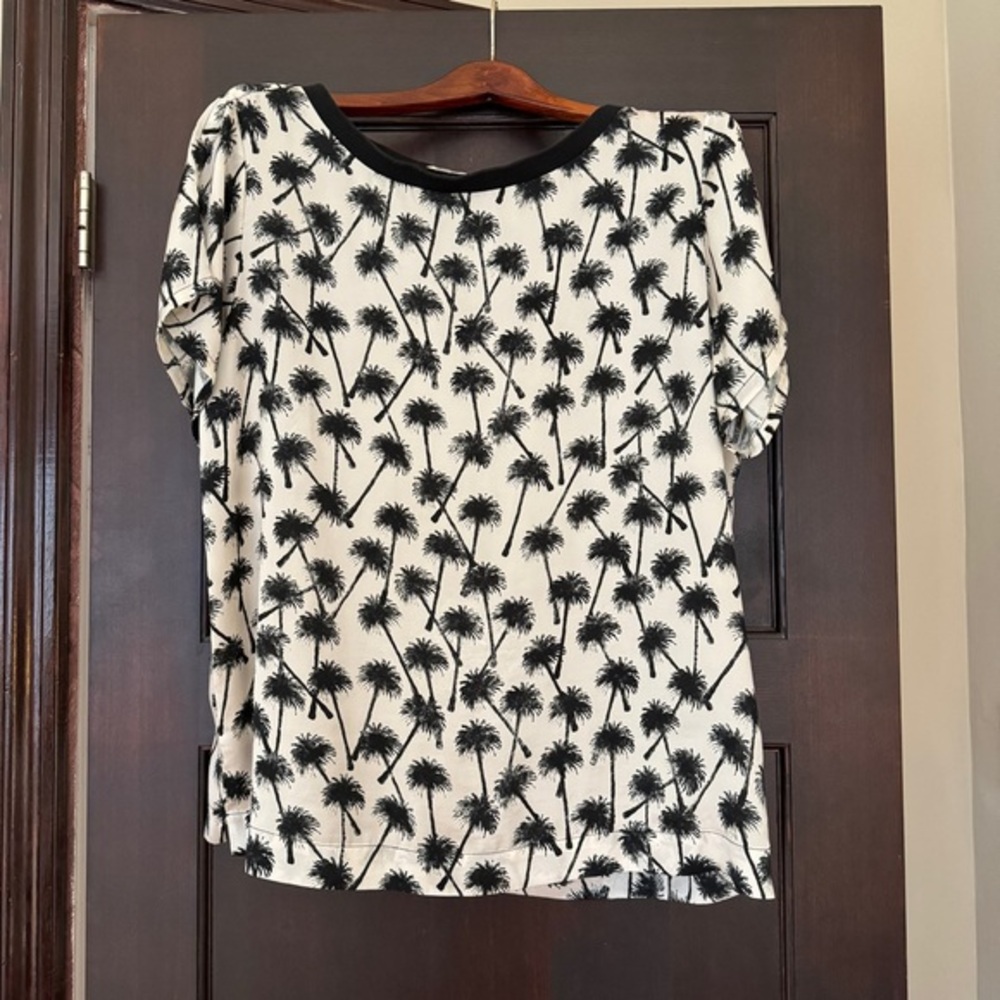 L’AGENCE Black & White Printed Blouse - L